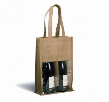Jutová taška na vína